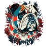 Bunte Bulldogge
