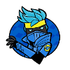 A blue ninja character