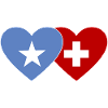 Somalia Switzerland Flag Heart