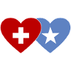 Switzerland Somalia Flag Heart