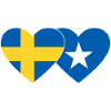 Sweden Somalia Flag Heart