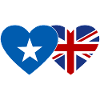 Somalia England Flag Heart