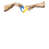 Ukrainian Heart Flag Symbology Hands