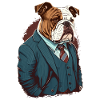 Fasionable Bulldog
