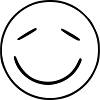 Emoji Skizze glücklich schwarz