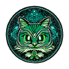 mandala et chat