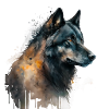 Watercolour Wolf