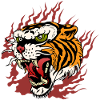 tigre fuoco fiamma tatuaggio tatuaggio fiamma ruggito dessi