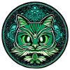 chat mandala couleur