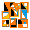 Abstract design style 70 s