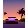 countach miami vice sunset
