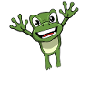 Springender Frosch