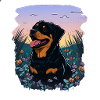 Super mignon Happy Rottweiler