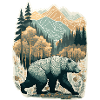Wandering bear of nature