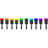 Coloured paintbrushes