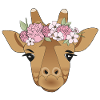 Giraffe flower wreath