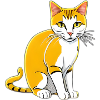 Sitting Pretty - Cat Drawing