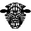 Stylized cow's head