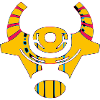 Stylized cow's head