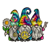 Hippie Gnomes Peace Tie Dye