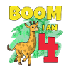 4th birthday giraffe