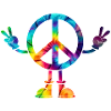 Peacezeichen Friedenszeichen tie dye