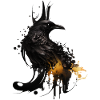 Black and Gold Raven