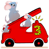 Fire Engine - THREE - 3rd Birthday - MICE