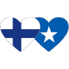 Finland Somalia Flag Heart