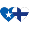 Somalia Finland Flag Heart