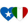 Somalia Italy Flag Heart