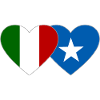 Italy Somalia Flag Heart