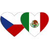 Czech Republic Mexico Flag Heart