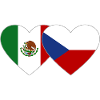 Mexico Czech Republic Flag Heart