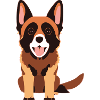 Cute Beautiful Chibi Dog Schäferhund