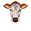 Cow Farm Motif Print