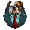 Red Eye Bulldog en costume