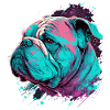 Bulldog Head Vaporwave