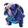 Cute Blue Bulldog