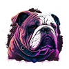 Bulldog Head Art