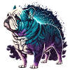 Bouledogue feuillu Vaporwave