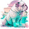 Beautiful Day Bulldog Vaporwave