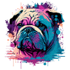 Painted Bulldog Art