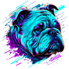 Vaporwave Old Bulldog