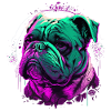 Vaporwave Sad Bulldog