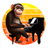 Affe am Klavier