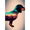 Teckel Chien Rétro
