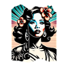 Exotic beauty in retro design