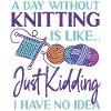 Knitting Knitter A Day Without