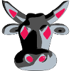 Stylized cow's head
